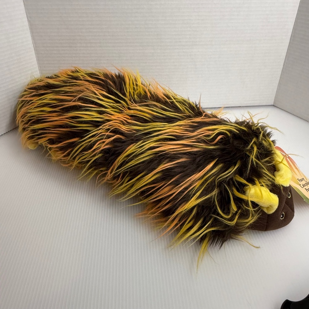 Folkmanis Plush Hand Puppet Fuzzy Caterpillar NWT Retired Hard to find Yellow